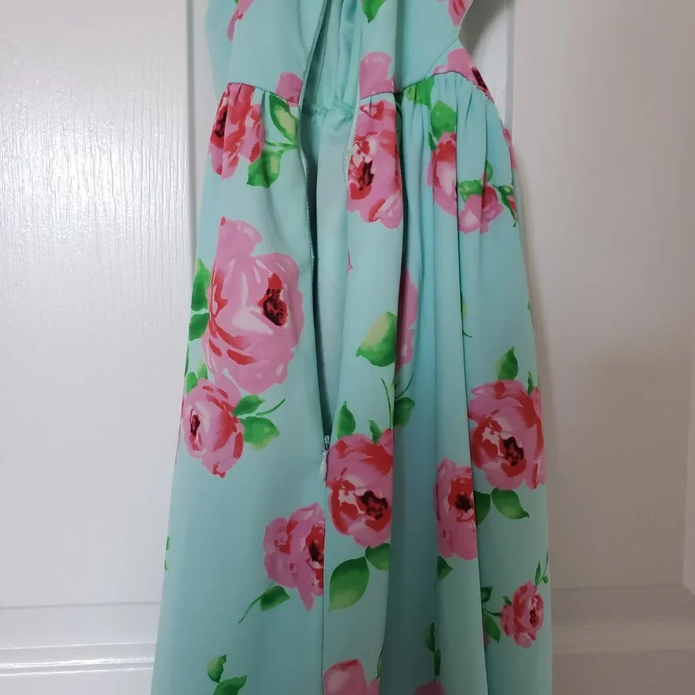 Bo Bel Aqua Dress Size Medium - Picture 9 of 9